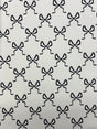 Bow Print Spandex Fabric - White/Pink Bow Print, 58"/60" Width (1 Yard)