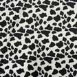 Polyester Spandex Cow Print Fabric 4-Way Stretch White Black