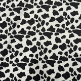 Polyester Spandex Cow Print Fabric 4-Way Stretch White Black