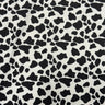Polyester Spandex Cow Print Fabric 4-Way Stretch White Black