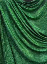 Emerald Green Stretch Metallic Lurex