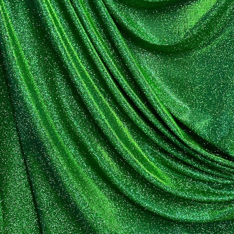 Emerald Green Stretch Metallic Lurex