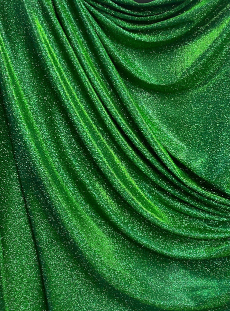 Emerald Green Stretch Metallic Lurex