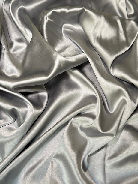 Stretch Crepe Back Satin Silver