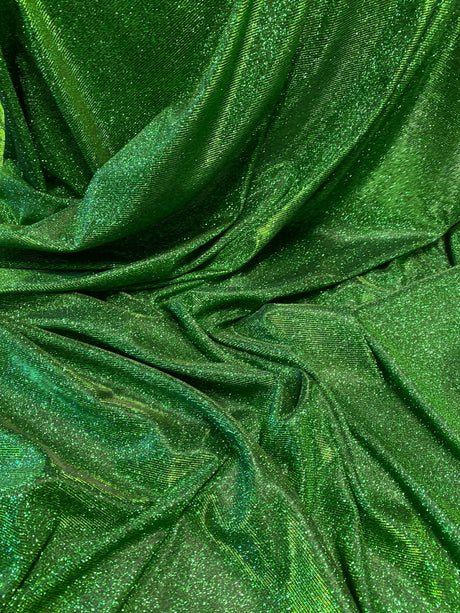 Emerald Green Stretch Metallic Lurex