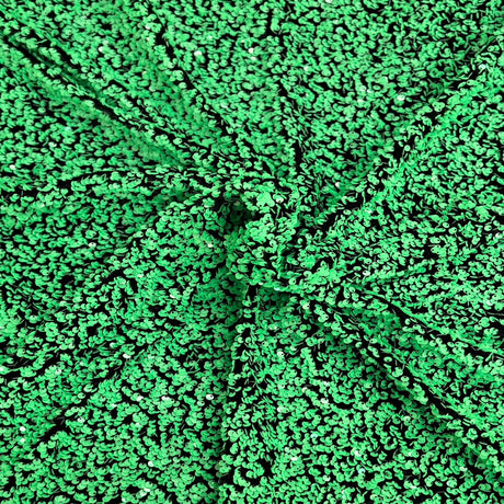 Sequins Embroidered Stretch Velvet Rodeo Fabric - 100 Percent Polyester Fabric, 2-Way Stretch, 60" Width, Sequins 54" Width, Multiple Colors (1 Yard)