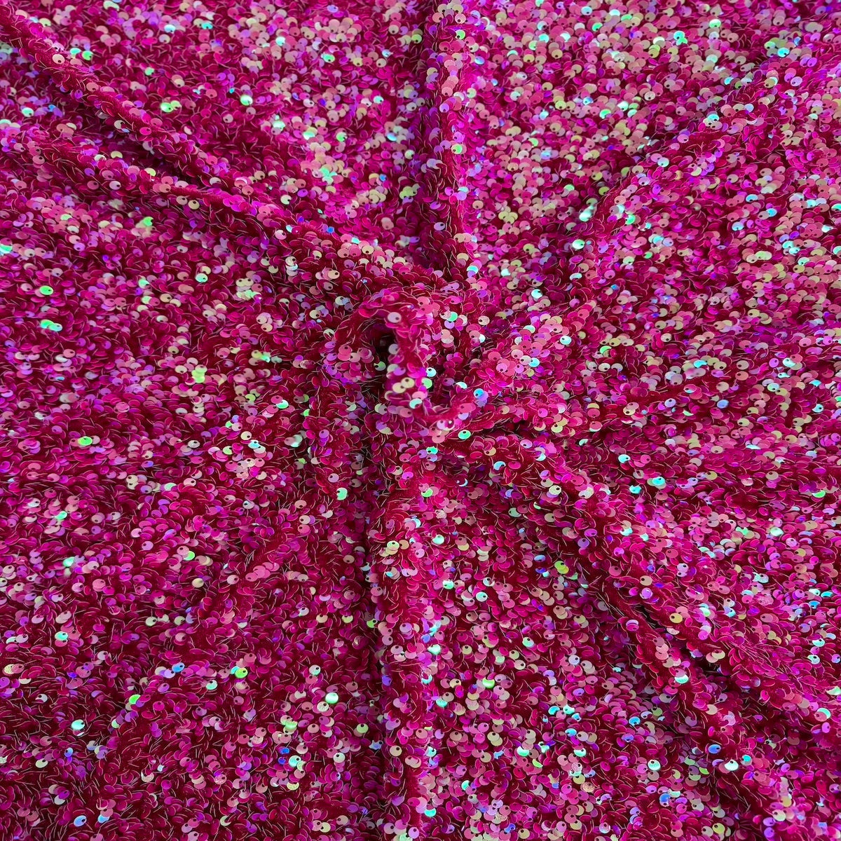 Stretch Velvet Sequin Rodeo Fabric