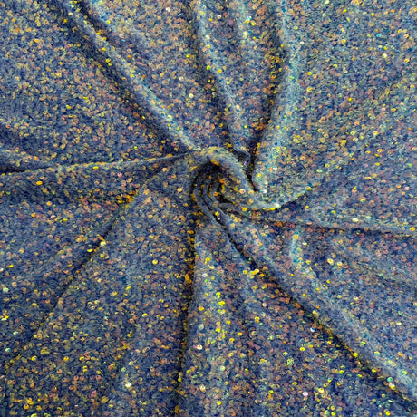Sequins Embroidered Stretch Velvet Rodeo Fabric - 100 Percent Polyester Fabric, 2-Way Stretch, 60" Width, Sequins 54" Width, Multiple Colors (1 Yard)