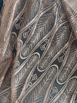 Blush Glitter Sequin Geometric Lace