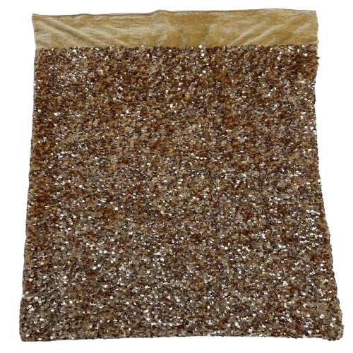 Sequins Embroidered Stretch Velvet Rodeo Fabric - 100 Percent Polyester Fabric, 2-Way Stretch, 60" Width, Sequins 54" Width, Multiple Colors (1 Yard)