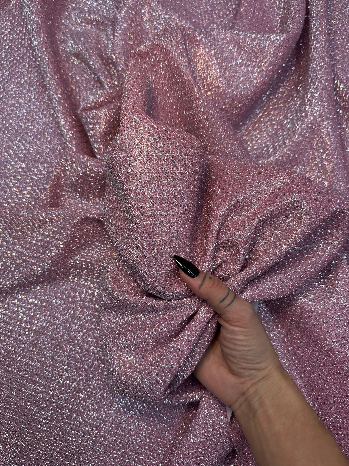 Shimmery Metallic Brocade Pink