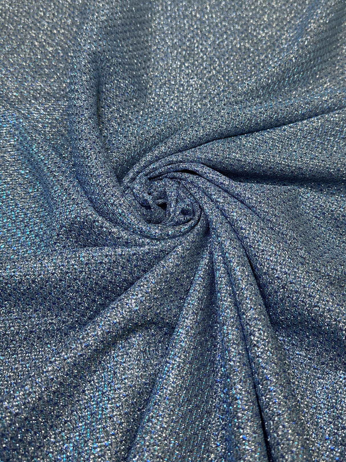 Shimmery Metallic Brocade Baby Blue