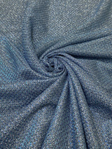 Shimmery Metallic Brocade Baby Blue