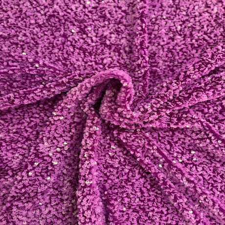 Sequins Embroidered Stretch Velvet Rodeo Fabric - 100 Percent Polyester Fabric, 2-Way Stretch, 60" Width, Sequins 54" Width, Multiple Colors (1 Yard)