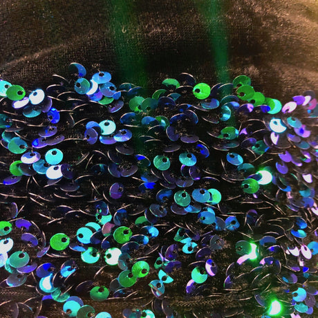 Sequins Embroidered Stretch Velvet Rodeo Fabric - 100 Percent Polyester Fabric, 2-Way Stretch, 60" Width, Sequins 54" Width, Multiple Colors (1 Yard)