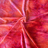 Tie Dye Stretch Velvet Fabric - 4-Way Stretch, 60" Width, 360 GSM (1 Yard)