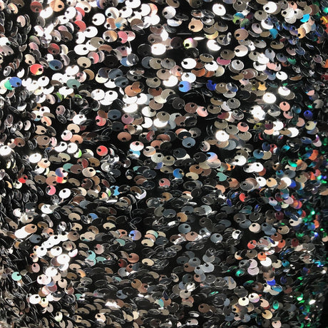Sequins Embroidered Stretch Velvet Rodeo Fabric - 100 Percent Polyester Fabric, 2-Way Stretch, 60" Width, Sequins 54" Width, Multiple Colors (1 Yard)