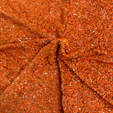 Sequins Embroidered Stretch Velvet Rodeo Fabric - 100 Percent Polyester Fabric, 2-Way Stretch, 60" Width, Sequins 54" Width, Multiple Colors (1 Yard)