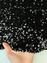 Stretch Sequin Velvet Black