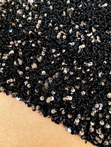 Stretch Sequin Velvet Black