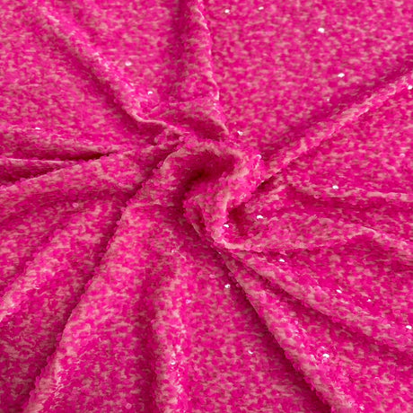 Sequins Embroidered Stretch Velvet Rodeo Fabric - 100 Percent Polyester Fabric, 2-Way Stretch, 60" Width, Sequins 54" Width, Multiple Colors (1 Yard)