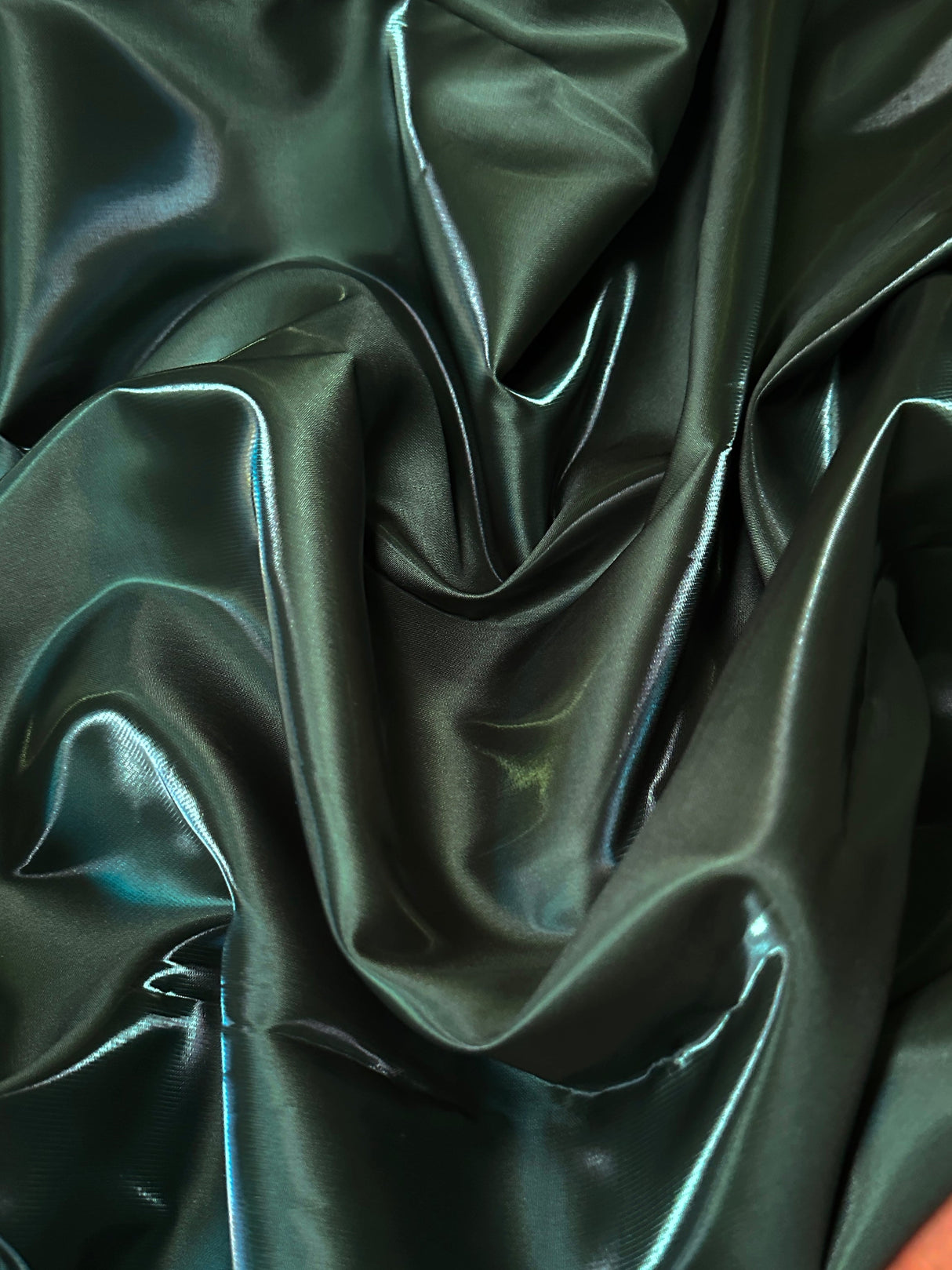 Liquid Bridal Satin Olive Green
