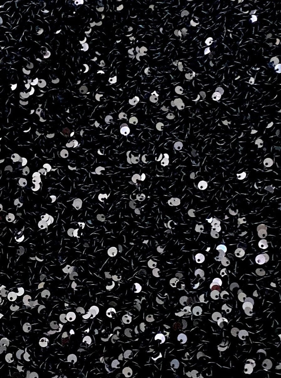 Stretch Sequin Velvet Black