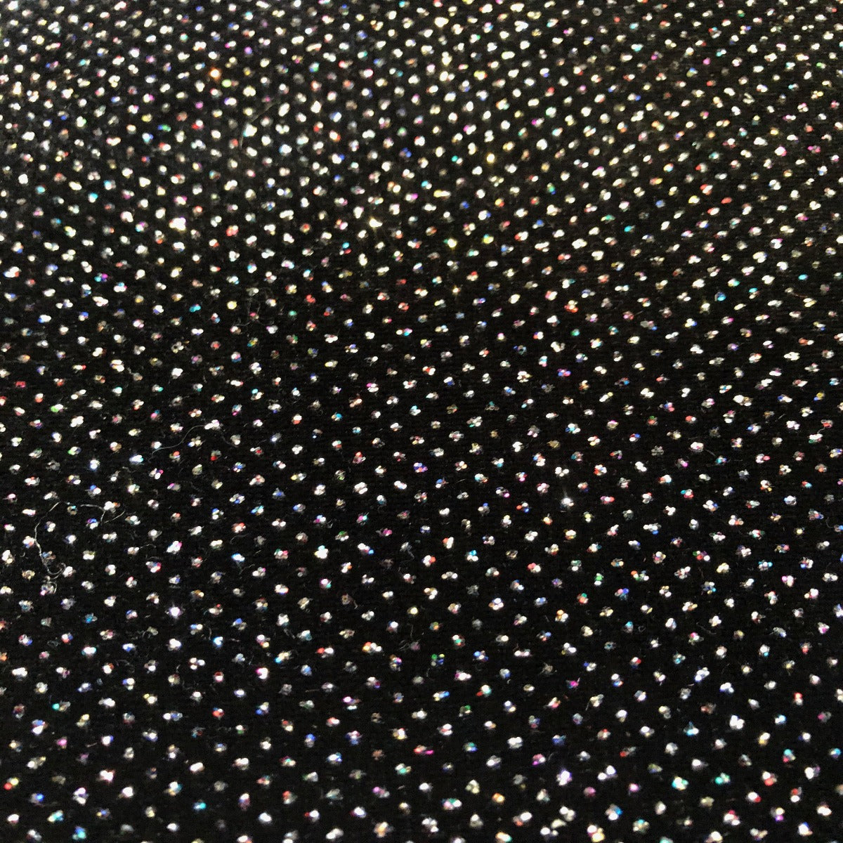 Sparkle Glitter Lurex Stretch Velvet Fabric - Iridescent Silver, Glitter Dots, 54" Width (1 Yard)
