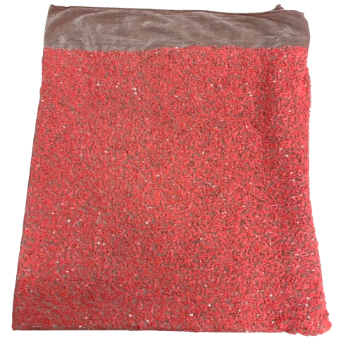 Sequins Embroidered Stretch Velvet Rodeo Fabric - 100 Percent Polyester Fabric, 2-Way Stretch, 60" Width, Sequins 54" Width, Multiple Colors (1 Yard)