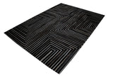 Patchwork PCH212 Black 100 Percent Hairon Leather Fabric - Black Base With Brown, Ivory & Grey Patchwork, 12' X 14' (1 Piece)