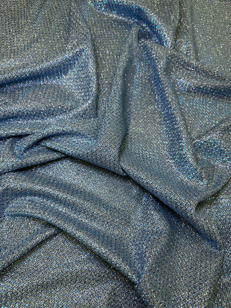 Shimmery Metallic Brocade Baby Blue