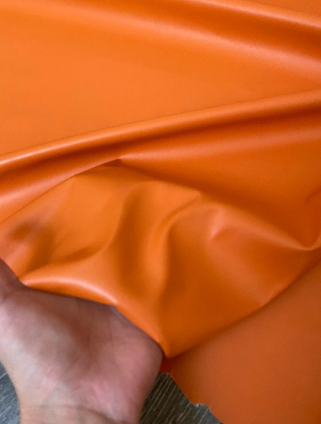 Orange Stretch Faux Leather