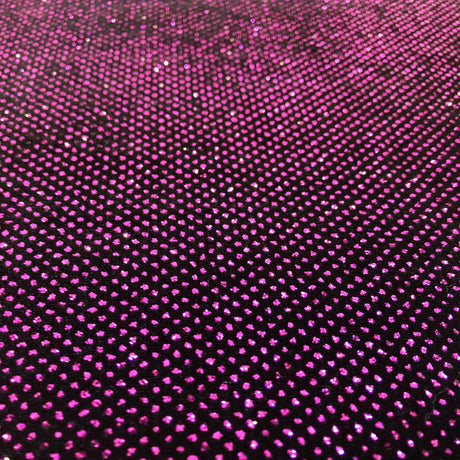 Sparkle Glitter Lurex Stretch Velvet Fabric - Iridescent Silver, Glitter Dots, 54" Width (1 Yard)