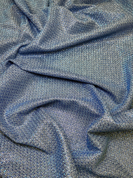 Shimmery Metallic Brocade Baby Blue