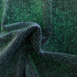 Sparkle Glitter Lurex Stretch Velvet Fabric - Iridescent Silver, Glitter Dots, 54" Width (1 Yard)