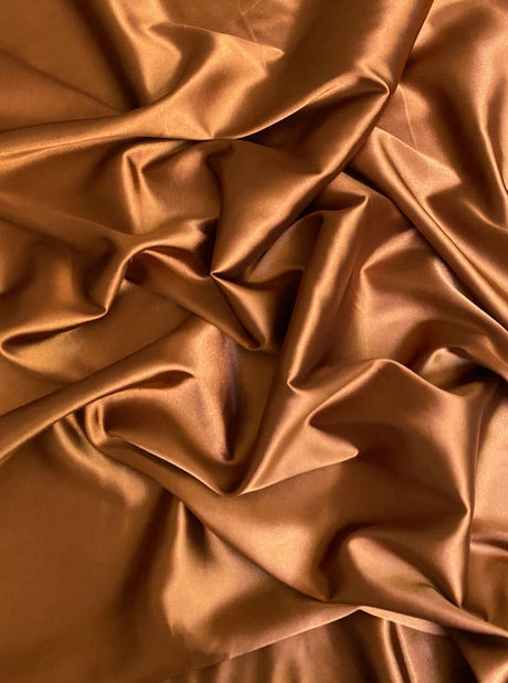 Rust Stretch Silk Charmeuse