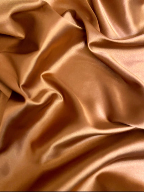 Rust Stretch Silk Charmeuse