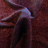 Sparkle Glitter Lurex Stretch Velvet Fabric - Iridescent Silver, Glitter Dots, 54" Width (1 Yard)