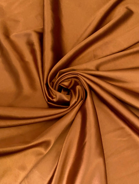 Rust Stretch Silk Charmeuse