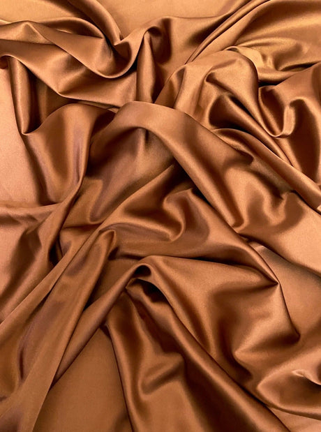 Rust Stretch Silk Charmeuse