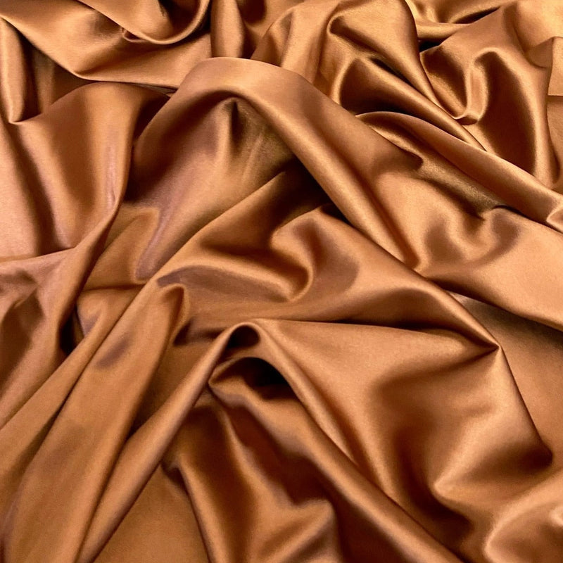 Rust Stretch Silk Charmeuse