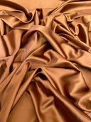 Rust Stretch Silk Charmeuse
