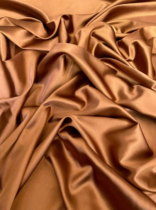 Rust Stretch Silk Charmeuse