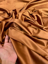 Rust Stretch Silk Charmeuse