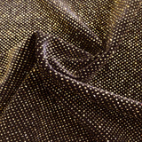 Sparkle Glitter Lurex Stretch Velvet Fabric - Iridescent Silver, Glitter Dots, 54" Width (1 Yard)