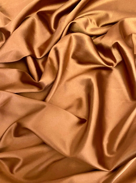 Rust Stretch Silk Charmeuse