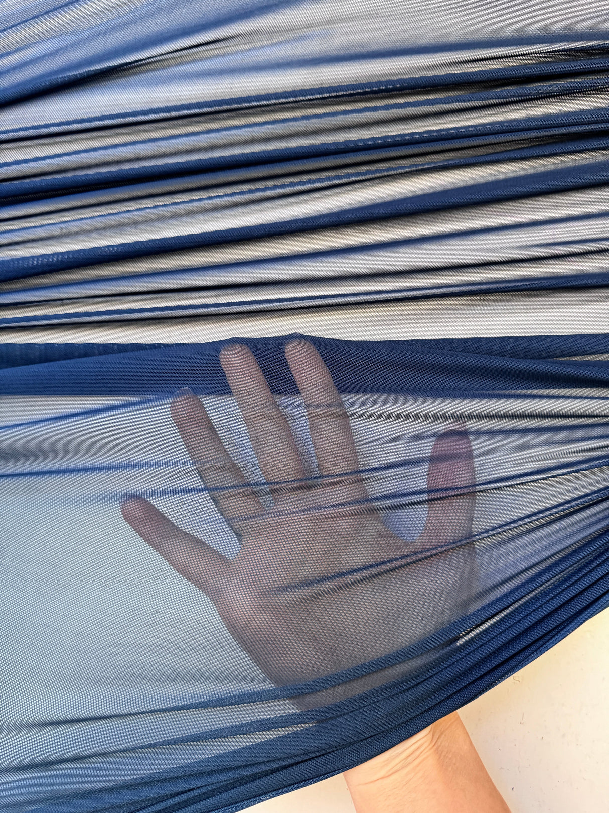 4-Way Stretch Power Mesh Indigo Blue