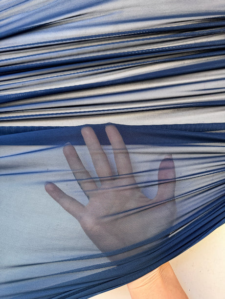 4-Way Stretch Power Mesh Indigo Blue