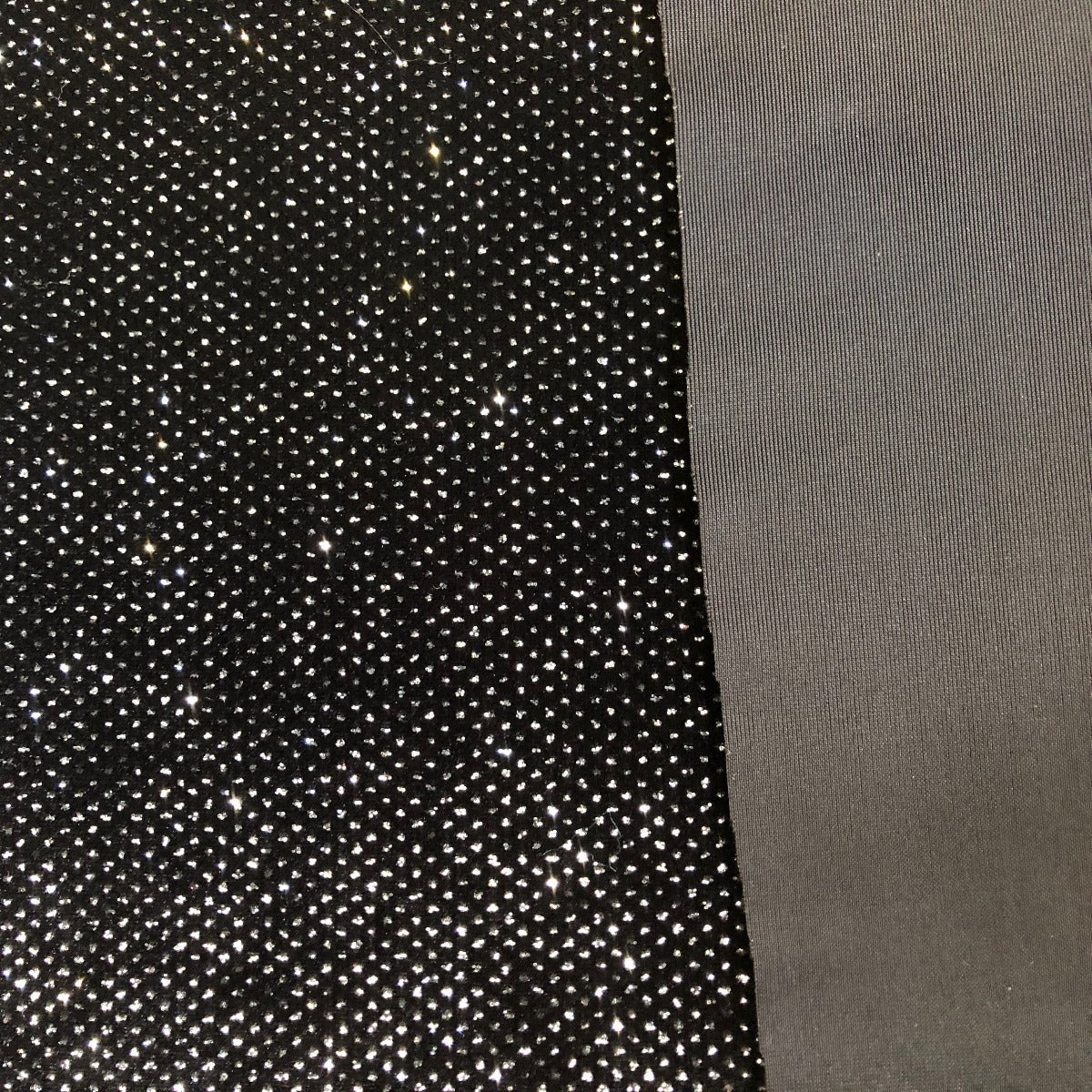 Glitter Lurex Stretch Velvet Fabric