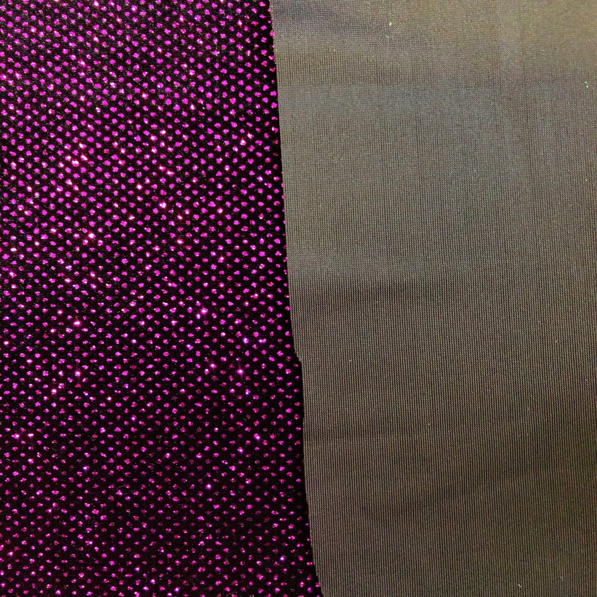 Sparkle Glitter Lurex Stretch Velvet Fabric - Iridescent Silver, Glitter Dots, 54" Width (1 Yard)